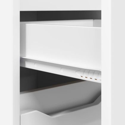 Комплект мебели за баня с чекмедже 4 pcs Бяло Инженерно дърво