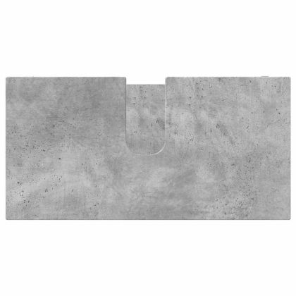 Комплект мебели за баня 4 pcs Циментено сиво Инженерно дърво