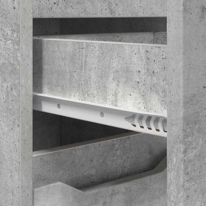 Комплект мебели за баня 4 pcs Циментено сиво Инженерно дърво