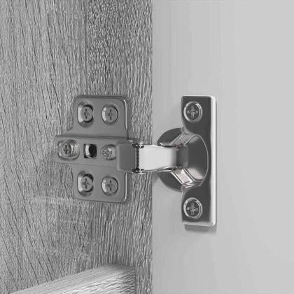 Комплект мебели за баня с рафт 4 pcs Сив Сонома Инженерно дърво