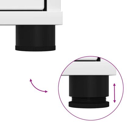 Комплект мебели за баня с чекмедже 3 pcs Бяло Инженерно дърво