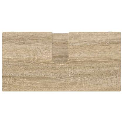 Комплект мебели за баня с рафт 3 pcs Сонома дъб Инженерно дърво