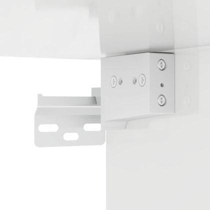 Комплект мебели за баня 3 pcs Лъскаво бяло Инженерно дърво