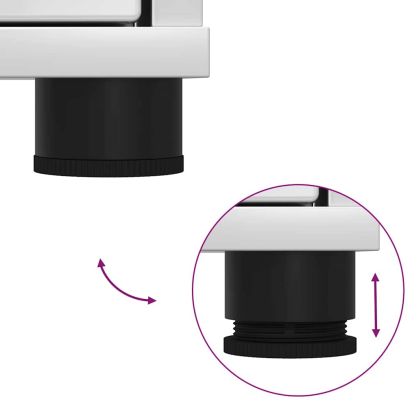 Комплект мебели за баня 3 pcs Лъскаво бяло Инженерно дърво