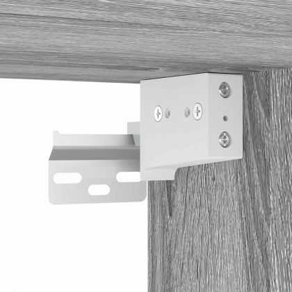 Комплект мебели за баня с рафт 3 pcs Сив Сонома Инженерно дърво