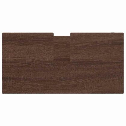 Комплект мебели за баня с рафт 3 pcs Кафяв дъб Инженерно дърво