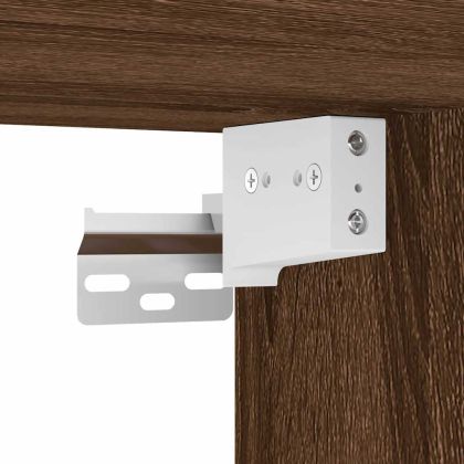 Комплект мебели за баня с рафт 3 pcs Кафяв дъб Инженерно дърво