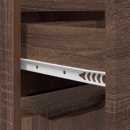 Комплект мебели за баня с рафт 3 pcs Кафяв дъб Инженерно дърво