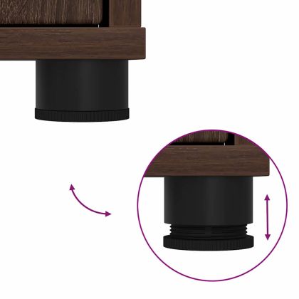 Комплект мебели за баня с рафт 3 pcs Кафяв дъб Инженерно дърво