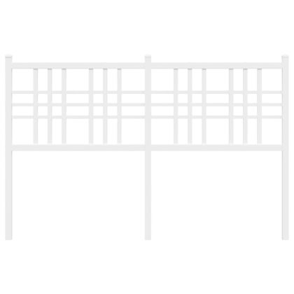 Метална табла за глава, бяла, 137 см