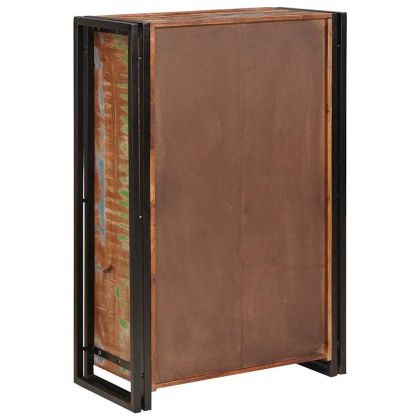 Витрина с врати Кафяво Солидно рециклирано дърво и метал