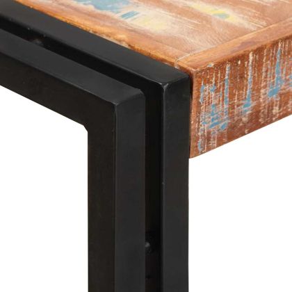 Рафт за книги с вратички Солидно рециклирано дърво и метал