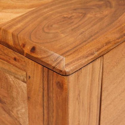 Конзолна маса Кафяво 110 x 30 x 80 см Солидно акациево дърво