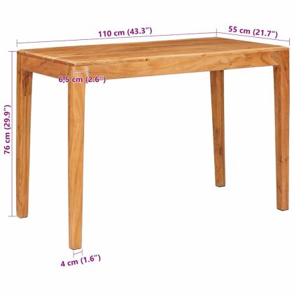 Трапезна маса Кафяво 110 x 55 x 76 cm Солидно акациево дърво