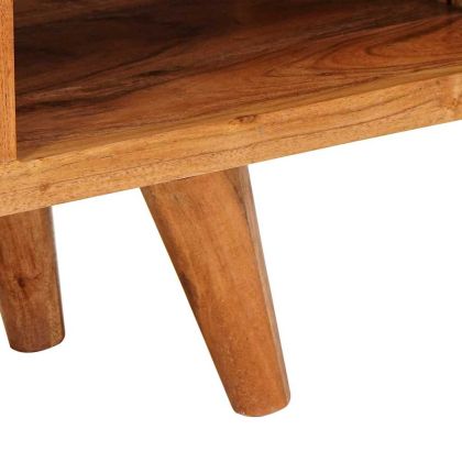 ТВ шкаф с рафт Кафяво 110 x 30 x 40 cm Солидно акациево дърво