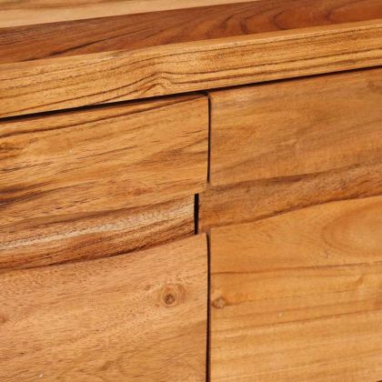 ТВ шкаф с рафт Кафяво 110 x 30 x 40 cm Солидно акациево дърво