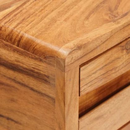 Конзолна маса Кафяво 110 x 30 x 80 см Солидно акациево дърво