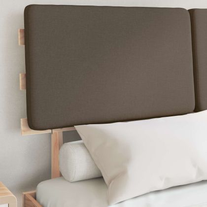 Леглова рамка с тапицирана гръбна част Таупе 140 x 190 cm