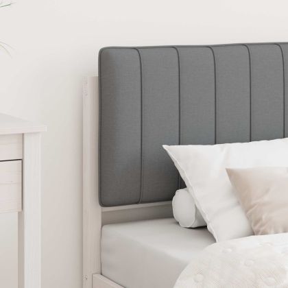 Леглова рамка с тапицирана гръбна част Светлосиво 80 x 200 cm