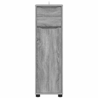 Шкаф за баня Сив Сонома 30,5 x 30 x 101 см Инженерно дърво