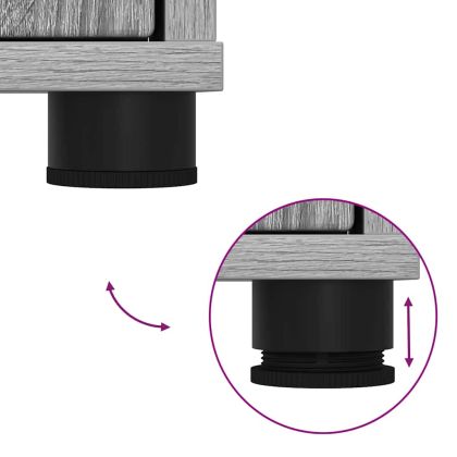 Шкаф за баня Сив Сонома 30,5 x 30 x 101 см Инженерно дърво