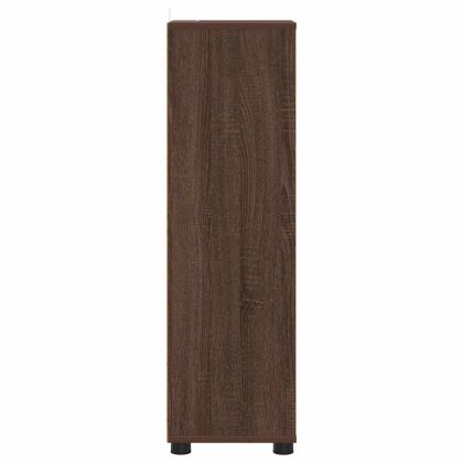 Шкаф за баня Кафяв дъб 30,5 x 30 x 101 см Инженерно дърво