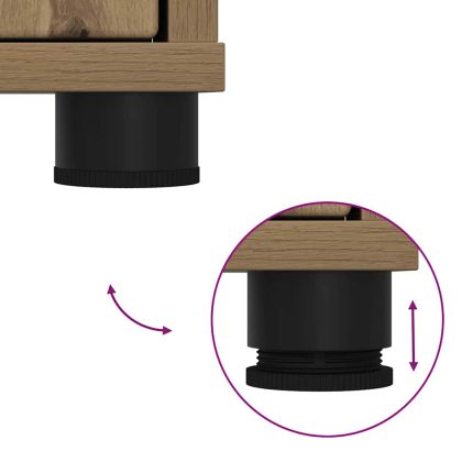 Шкаф за баня с чекмедже Дъб 30,5 x 30 x 101 см Инженерно дърво