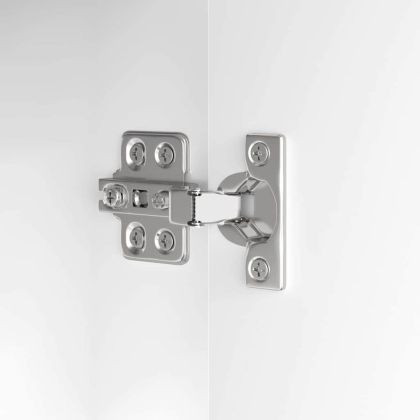 Шкаф за баня с мивка с рафт Лъскаво бяло 60 x 30 x 60 cm