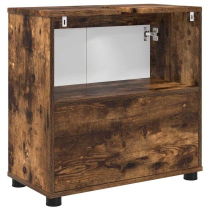 Шкаф за баня с мивка Димян дъб 60 x 30 x 60 cm Инженерно дърво