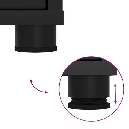 Шкаф за баня с рафт Черно 30,5 x 30 x 195 см Инженерно дърво