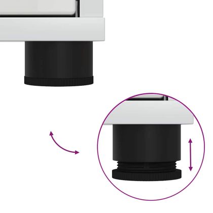 Шкаф за баня Лъскаво бяло 30,5 x 30 x 195 см Инженерно дърво