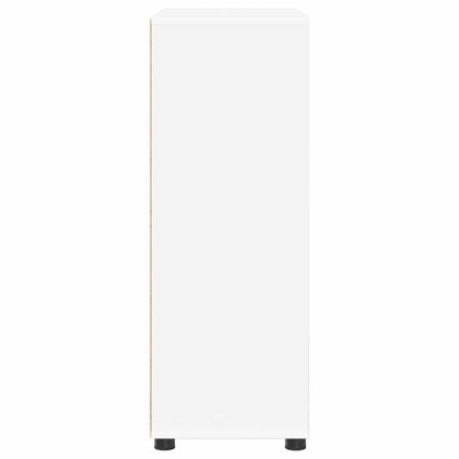 Шкаф за баня с рафт Бяло 72,5 x 36,5 x 100 см Инженерно дърво