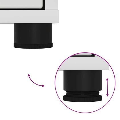 Шкаф за баня с рафт Бяло 72,5 x 36,5 x 100 см Инженерно дърво