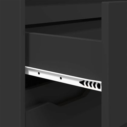 Шкаф за баня с рафт Черно 72,5 x 36,5 x 100 см Инженерно дърво