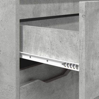 Шкаф за баня с чекмедже Циментено сиво 72,5 x 36,5 x 100 см