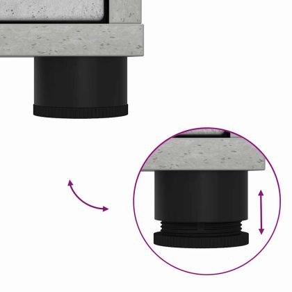 Шкаф за баня с чекмедже Циментено сиво 72,5 x 36,5 x 100 см