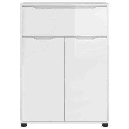 Шкаф за баня Лъскаво бяло 72,5 x 36,5 x 100 см Инженерно дърво