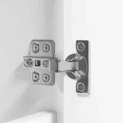 Шкаф с огледало за баня Бяло 60 x 20 x 60 cm Инженерно дърво