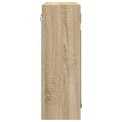 Шкаф с огледало за баня с рафт Сонома дъб 60 x 20 x 60 cm