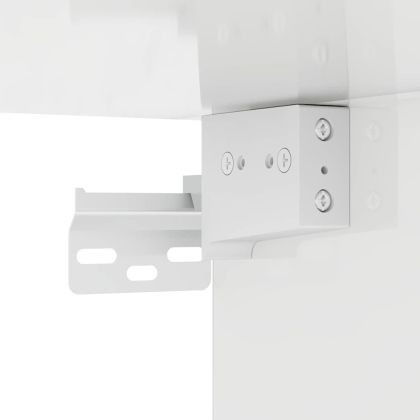 Шкаф с огледало за баня с рафт Лъскаво бяло 60 x 20 x 60 cm