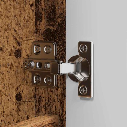 Шкаф с огледало за баня с рафт Старо дърво 60 x 20 x 60 cm