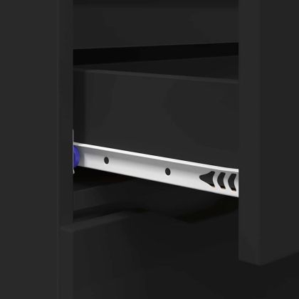 Служебен шкаф с чекмедже Черно 100 x 30 x 65,6 Инженерно дърво