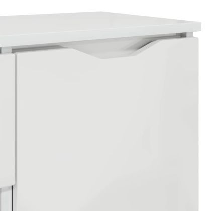 Служебен шкаф Лъскаво бяло 100 x 30 x 65,6 Инженерно дърво