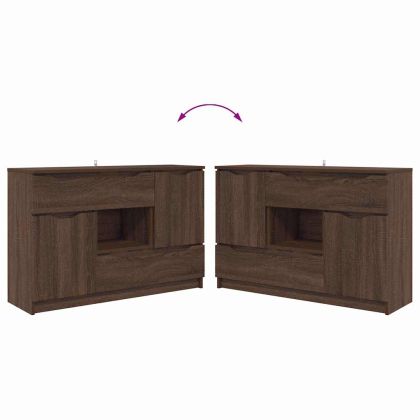 Служебен шкаф Кафяв дъб 100 x 30 x 65,6 Инженерно дърво