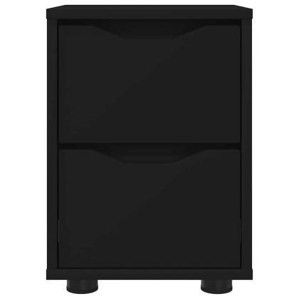 Нощни маси 2 pcs Черно 30,5 x 30 x 43 см Инженерно дърво