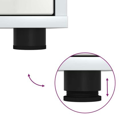 Нощни маси 2 pcs Лъскаво бяло 30,5 x 30 x 43 см Инженерно дърво