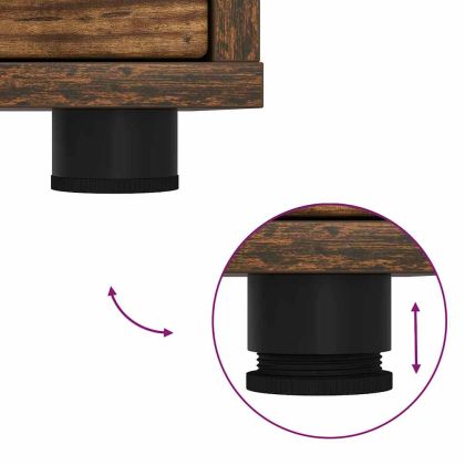 Нощно шкафче Димян дъб 30,5 x 30 x 43 см Инженерно дърво