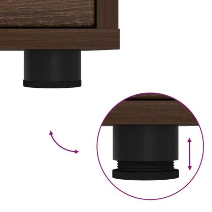 Нощно шкафче Кафяв дъб 30,5 x 30 x 43 см Инженерно дърво