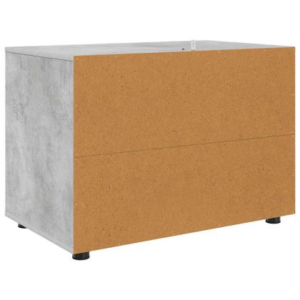 Шкаф за съхранение Циментено сиво 80 x 48 x 57 см