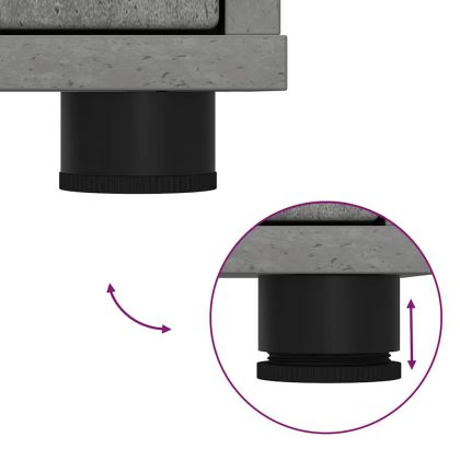 Шкаф за съхранение Циментено сиво 60 x 48 x 57 см